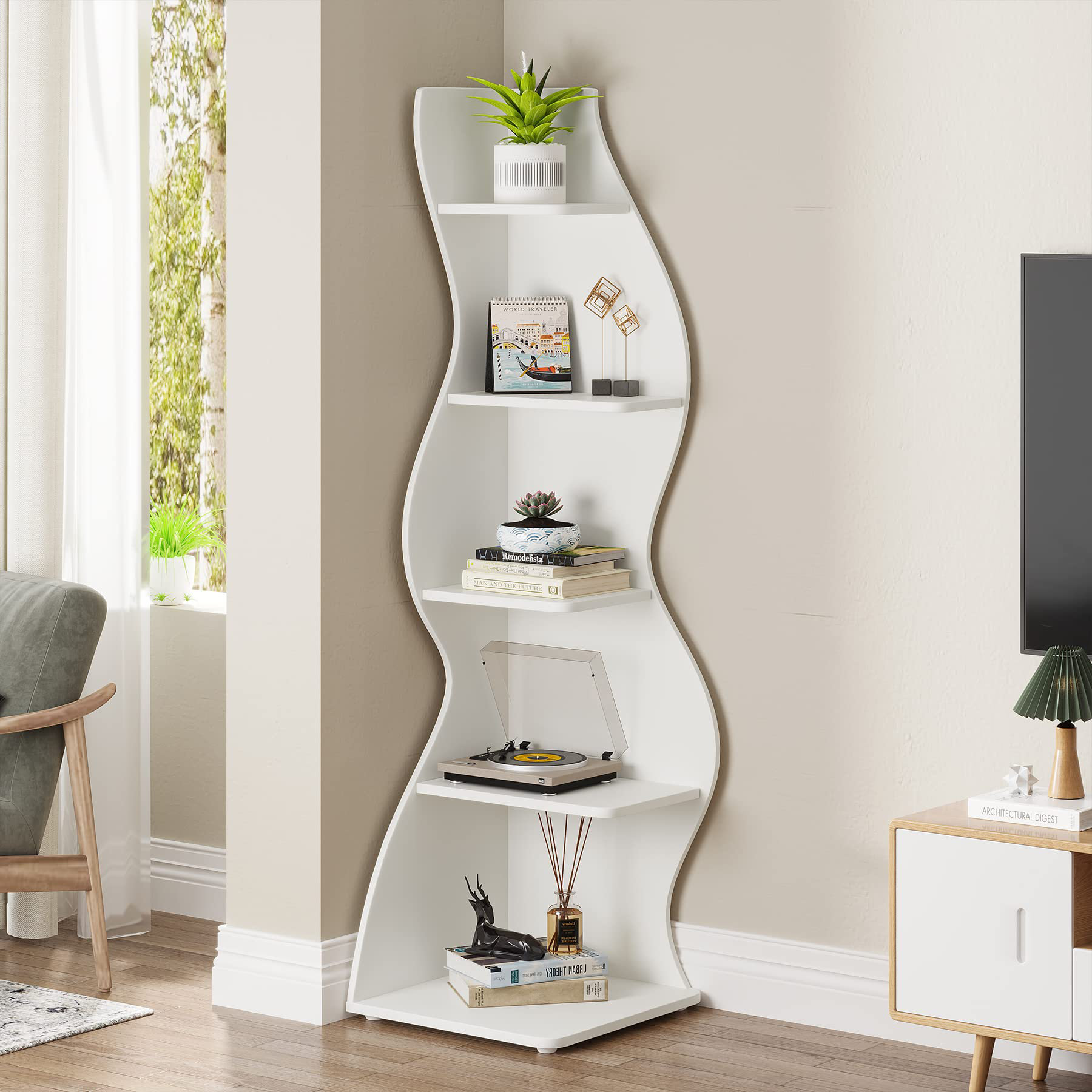 Contemporary wall shelving for living room 2025